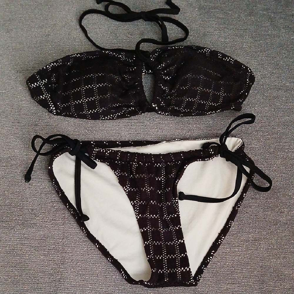Victoria Beckham Black and White Bikini Set